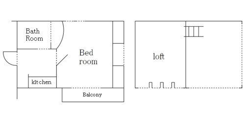 デザイナーズ物件の間取り図