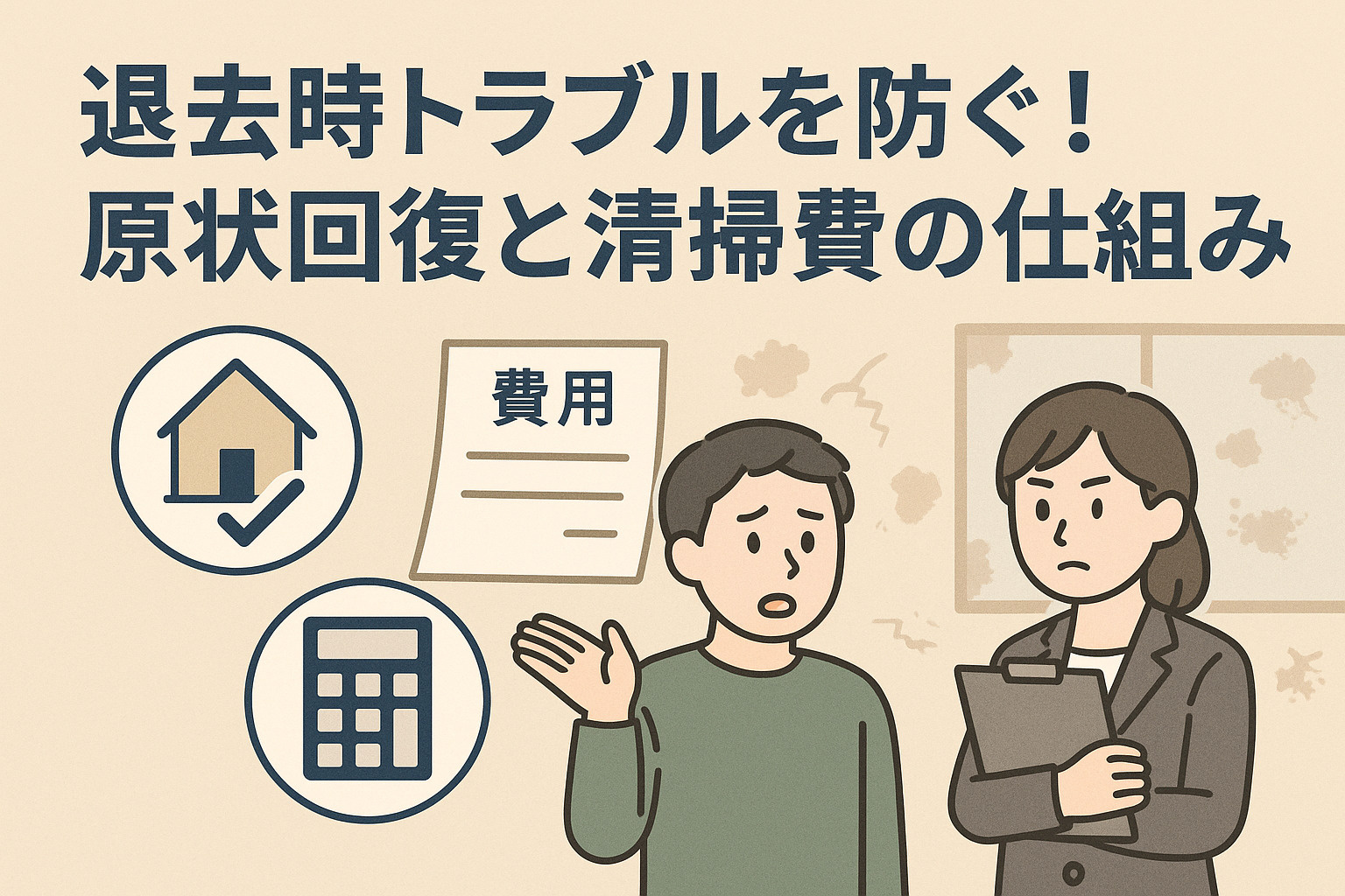 退去時トラブルを防ぐ!原状回復と清掃費の仕組みを徹底解説の画像