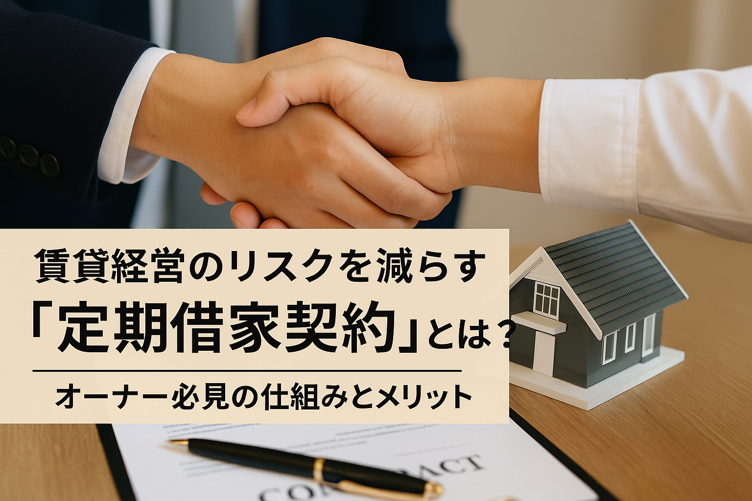 賃貸経営のリスクを減らす「定期借家契約」とは?|オーナー必見...の画像