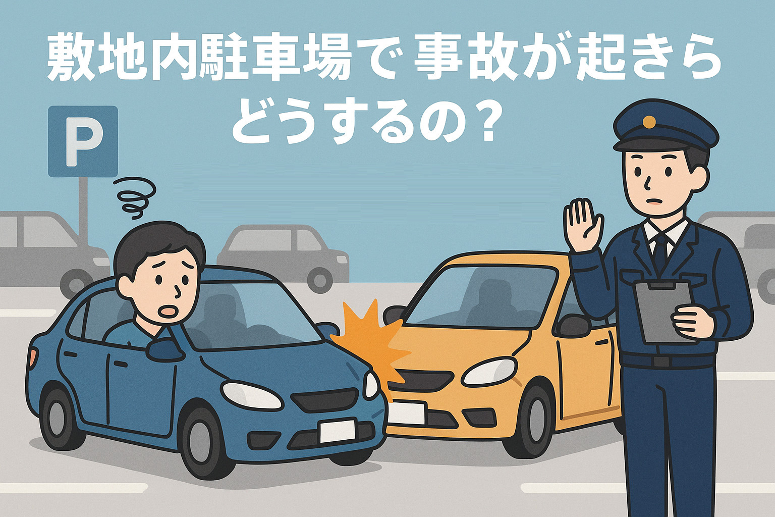 敷地内駐車場で事故が起きたらどうする?管理会社・警察・保険の...の画像