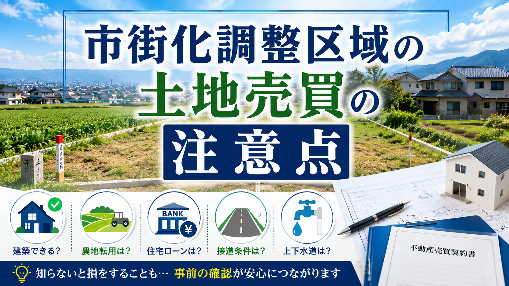 市街化調整区域の土地売買の注意点とは?購入前に必ず確認したい...の画像