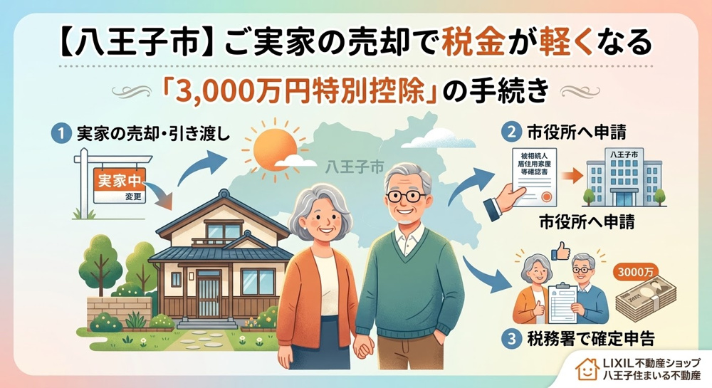 最新記事「「実家を売ると税金はどうなる?」八王子の空き家売却で使えるお得な特例をわかりやすく解説!」の画像