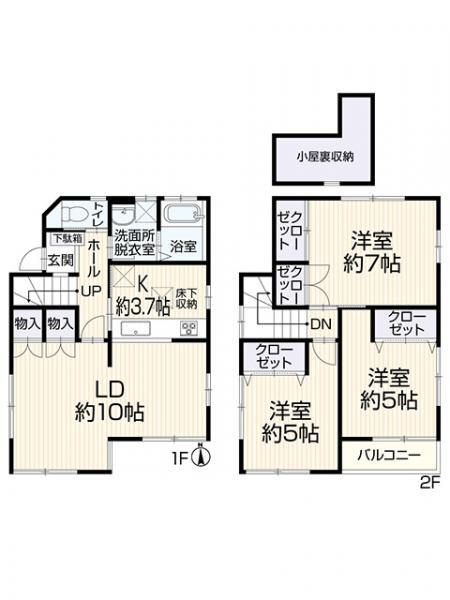 横浜市戸塚区汲沢６丁目の中古一戸建【間取り】