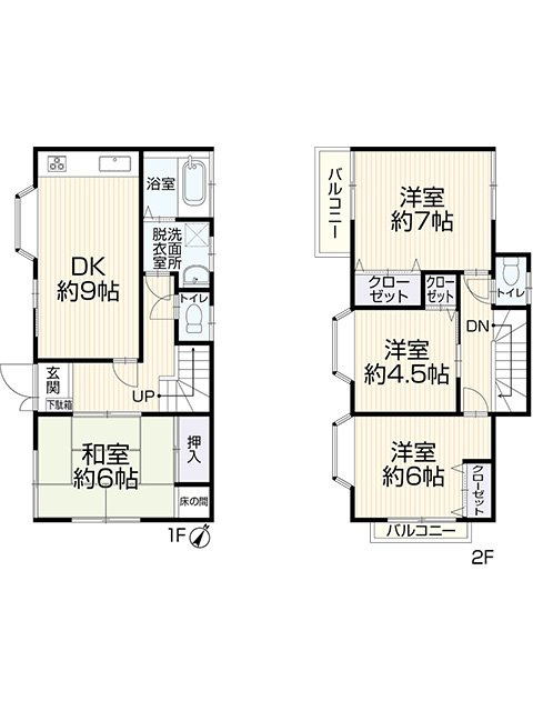 横浜市緑区いぶき野の中古一戸建【間取り】