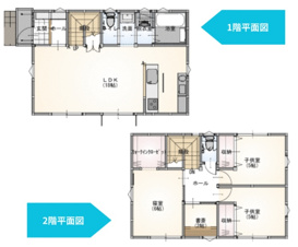 郡山市上亀田新築戸建て【間取り】