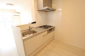 アマーテ姫子 A棟【キッチン】対面システムキッチン（ガスコンロ付）