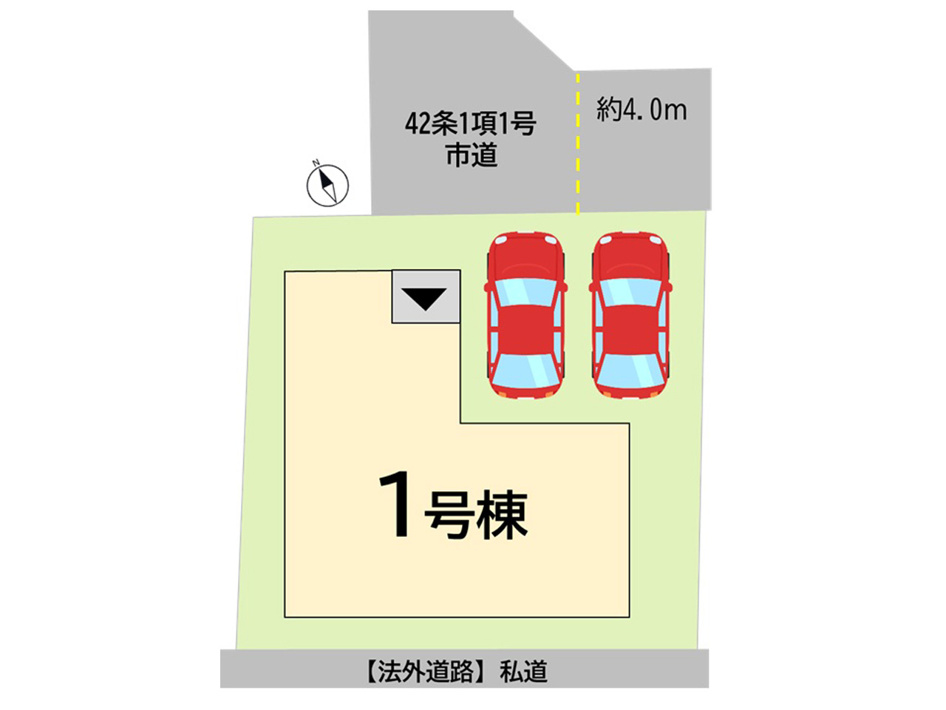 Bloom 小倉南区津田新町1丁目4期【区画図】全1区画の販売です。完成前でも同様の設備や間取りの物件で見学可能です！