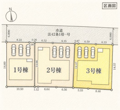 リーブルガーデン姶良市東餅田3号棟【区画図】※３号棟