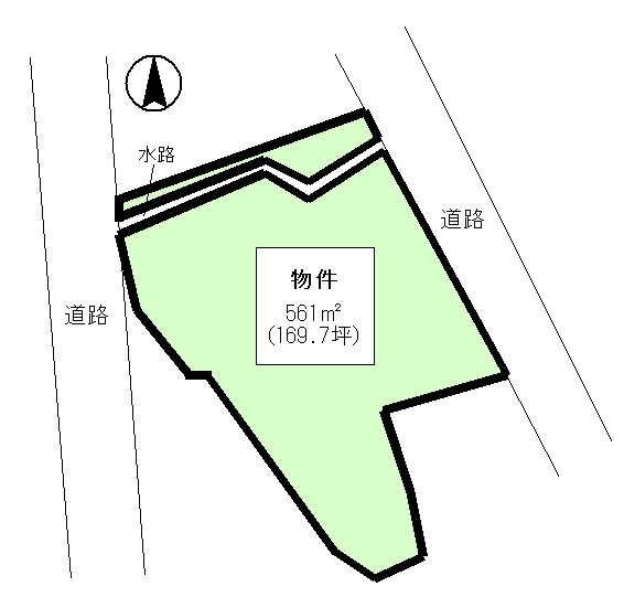 中津川市茄子川の売地【間取り】