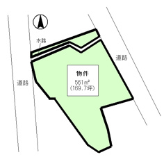 中津川市茄子川の売地【間取り】