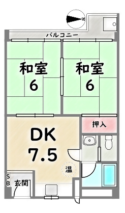 友禅ハイツ【間取り】