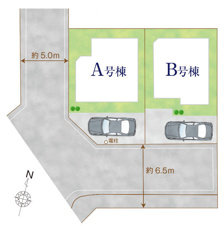 日野市西平山2丁目6-107 新築【仲介手数料無料】【区画図】全2棟の新しいコミュニティが形成しやすい住宅地です。