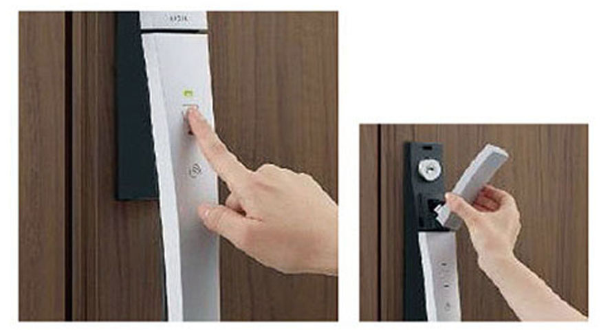 SUNCOURT  小倉北区神岳2丁目【設備】シリンダーがカバーに覆われている為のピッキング防止に効果的。