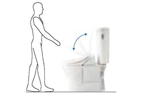 北九州市八幡西区貴船台　第1【内観：施工例】便座の蓋は自動開閉です。