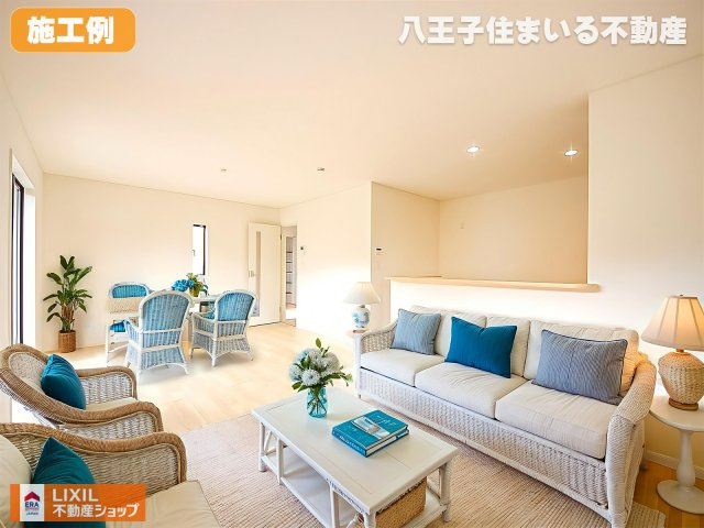 八王子市大塚1473-6 新築【仲介手数料無料】【居間・リビング】施工例 ※家具はCGです。