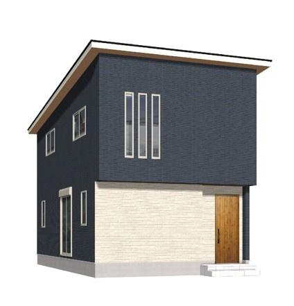 SUNCOURT　若松区浜町3丁目【外観パース】【3WIC+SIC+CL】収納豊富な4LDK新築戸建てが登場です♩