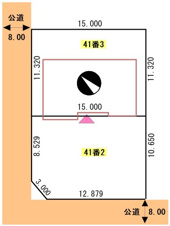 文苑4丁目41-2、3売家【区画図】