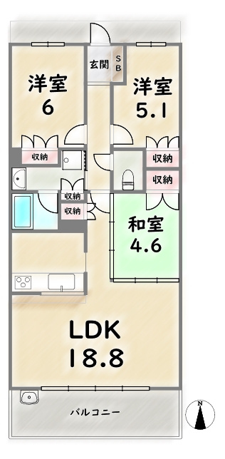 ジオ京都嵯峨嵐山【間取り】