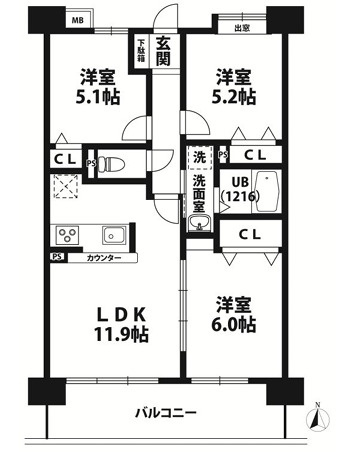 プランメゾン八尾Ⅱ番館【間取り】