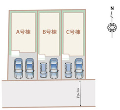 ハートフルタウン(春)守山区川西2期【区画図】