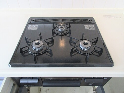3口ガスコンロ　キッチン　前回募集時／2024年7月の写真