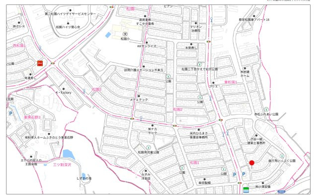盛岡市東松園１丁目の中古一戸建【地図】