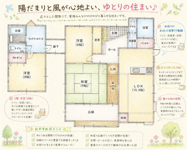 吉野町2430-21中古戸建【間取り】3LDKの間取りになります。