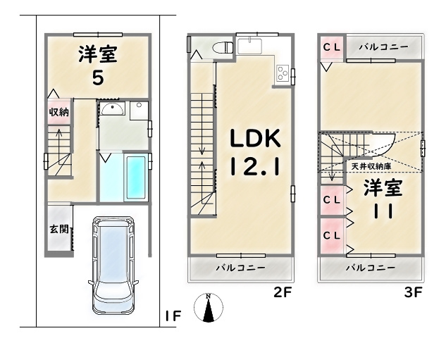 右京区西京極畑田町【間取り】