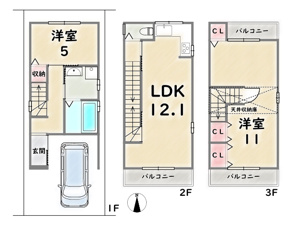右京区西京極畑田町【間取り】