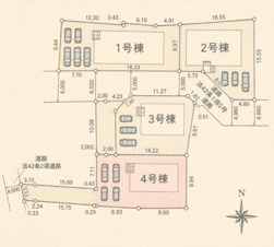 姶良市 加治木町反土 第13(加治木駅) ２階建 4LDK（4号棟）【区画図】※４号棟です。