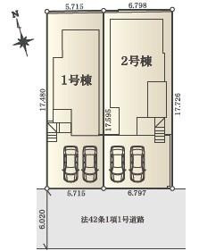 シンプルな外観デザインが印象的な建物です。直線的なフォルムがすっきりとした印象を与えます。木目調の外壁がアクセントとなりモダンな雰囲気を演出しています。広々とした駐車スペースも魅力の一つです。