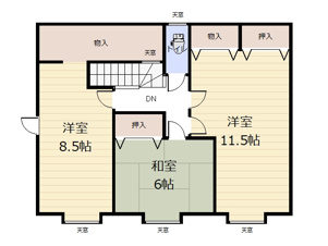 帯広市自由が丘７丁目【間取り】