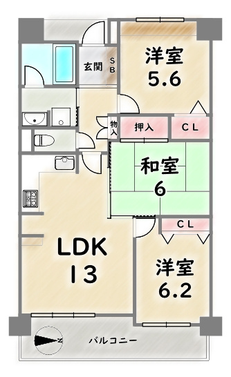 グラン・コート千本一条【間取り】