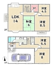 右京区太秦朱雀町【間取り】