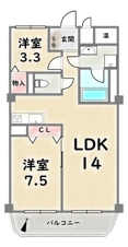 タウンハイツ嵐山【間取り】