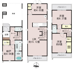 川崎市中原区上平間の新築一戸建【間取り】