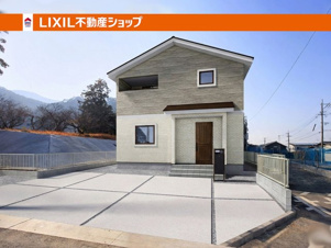 北九州市八幡西区下畑町【完成予想図】北欧風な外観彡そして収納力にこだわった設計です。並列駐車場2台可能。