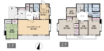 横浜市金沢区富岡西３丁目の中古一戸建【間取り】
