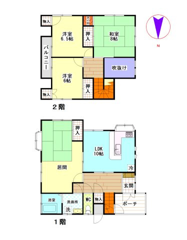 高山市下岡本町の中古一戸建【間取り】