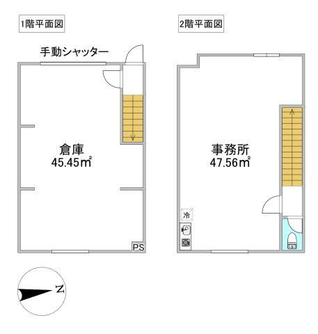 レガフィット清洲城　倉庫事務所【間取り】