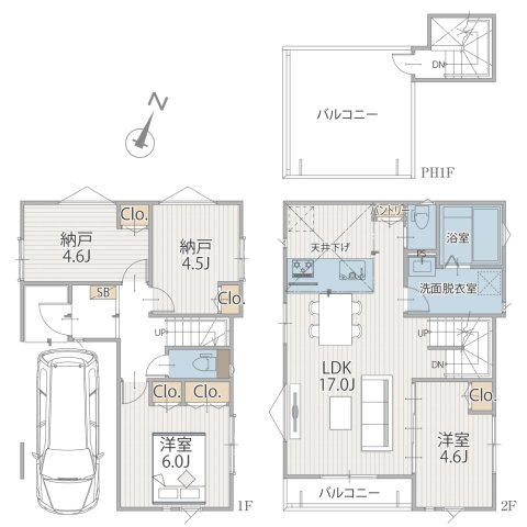 横浜市中区本牧間門の新築一戸建【間取り】
