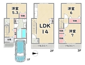 右京区梅津北町【間取り】