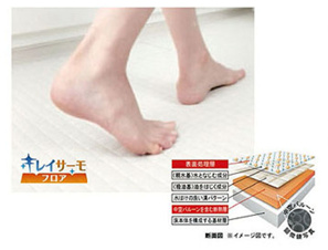 SUNCOURT　遠賀郡水巻町樋口【浴室】滑りにくく、汚れにくさと冷たさを同時に解消したフロア素材。