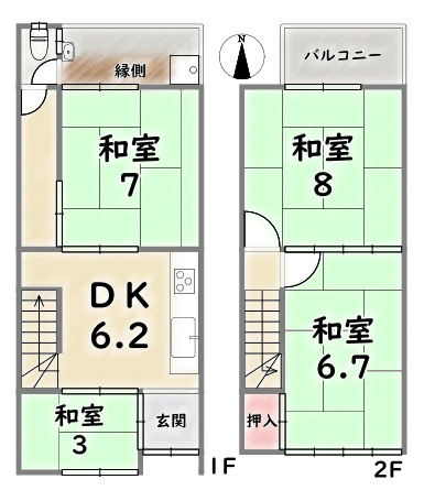 中京区壬生下溝町【間取り】