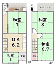 中京区壬生下溝町【間取り】