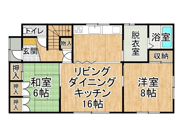 清水町南３条８丁目【間取り】