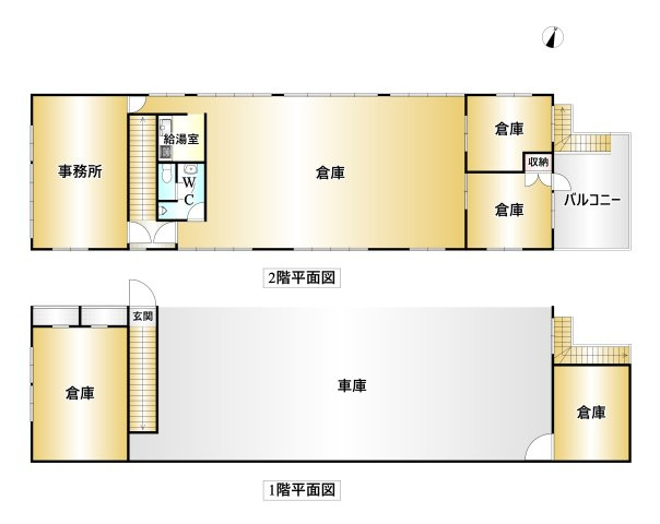 山梨市東　売倉庫【間取り】