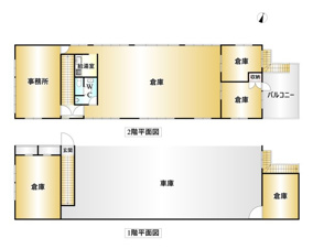 山梨市東　売倉庫【間取り】