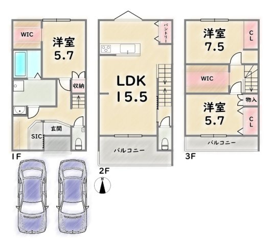 右京区西院追分町【間取り】
