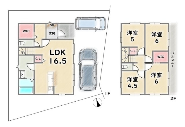 右京区花園大藪町【間取り】